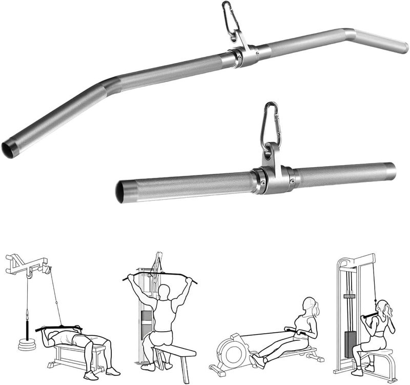 CYBEOE Cable Machine Attachment, lat pull down bar, Lightweigh Aluminum Tricep Straight Bar, V Bar, LAT Pulldown Attachments, gym attachments for cable machine, Accessories Load 1000lbs - Image 4